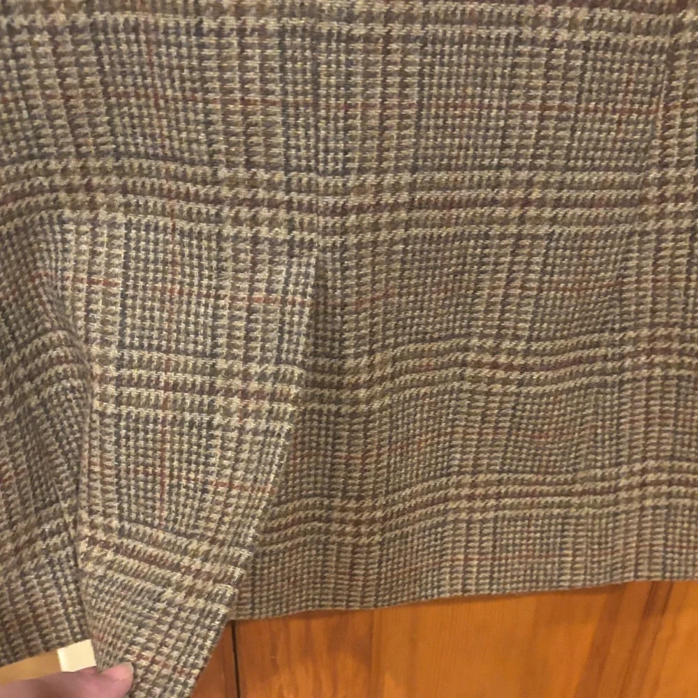 Lauren Ralph Lauren Equestrian Tweed Blazer Pure Wool Tan Beige Sz 6